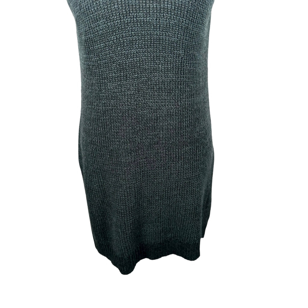 ii Sisters Green marled knit Sweater Dress Tunic Cowl Neck Chic One Size OS - Picture 4 of 9